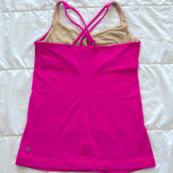 Lululemon hot pink tank with criss cross straps - Picture 5 of 5
